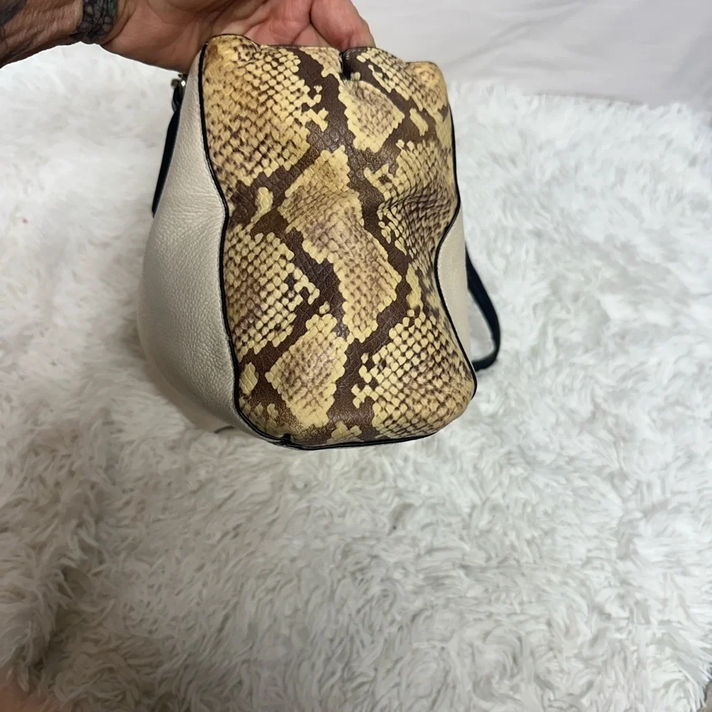 Coach Christie Snake embossed leather satchel